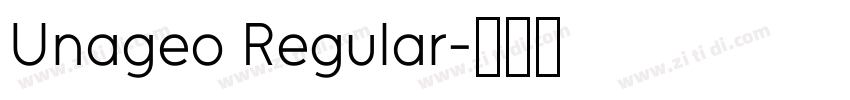 Unageo Regular字体转换